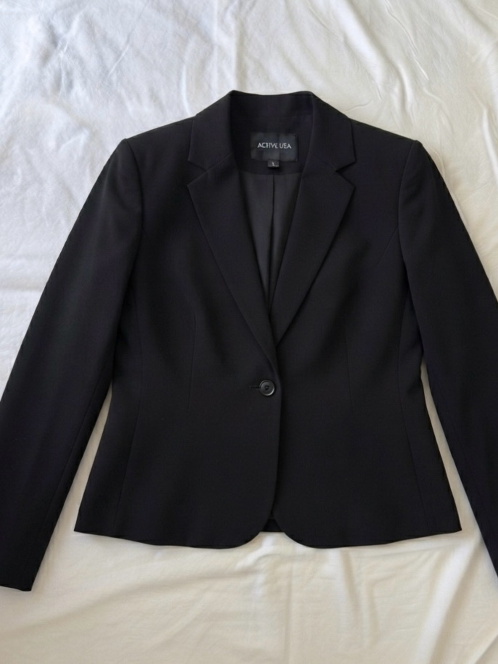 Active USA Black Single-Button Tailored Blazer